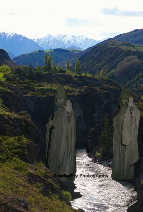 The Gates of Argonath as seen from Chard Farm road